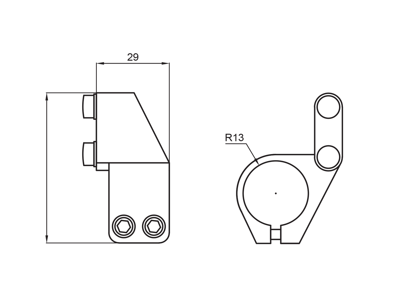 Stopper an Laufschiene - für Glasschiebetür AISI30