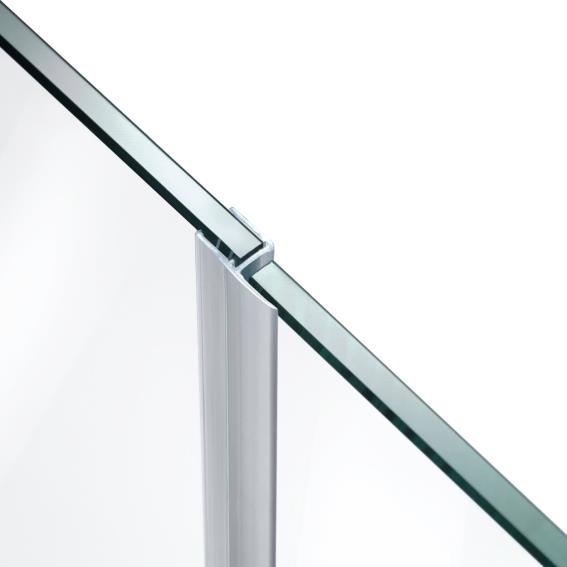 Floor "h" clip seal strip for glass door black