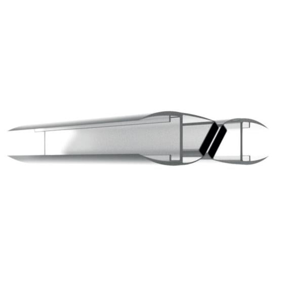Dichtungsleiste für Glastür PVC,180°