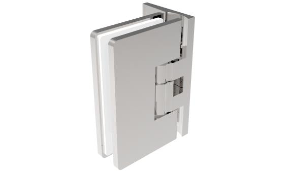 Glastürscharnier +/- 90° - Montage Glas/Glas flex
