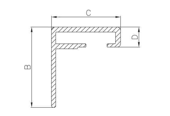 Konsole für Nylon-Kamm H/01PVC-AL, L3m