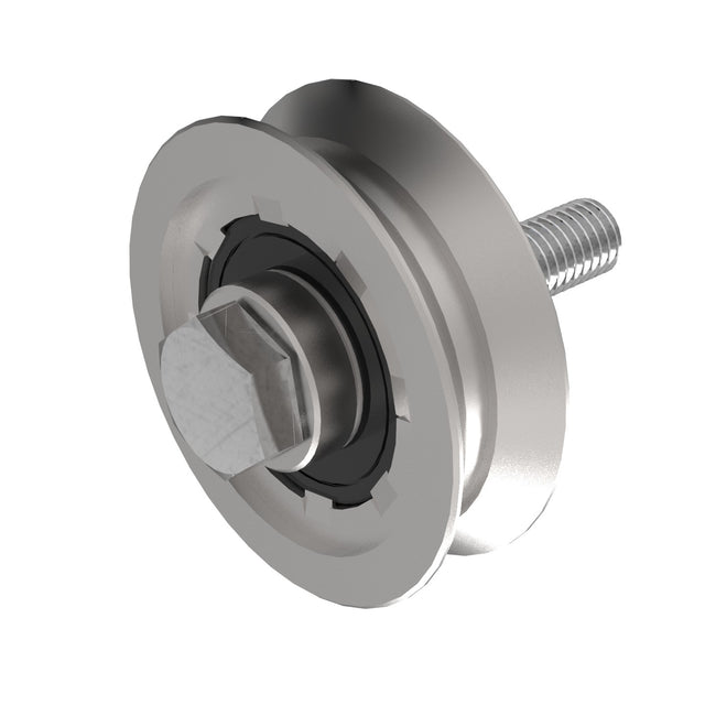 Schiebetorrolle mit V-Rille Zn, D100mm