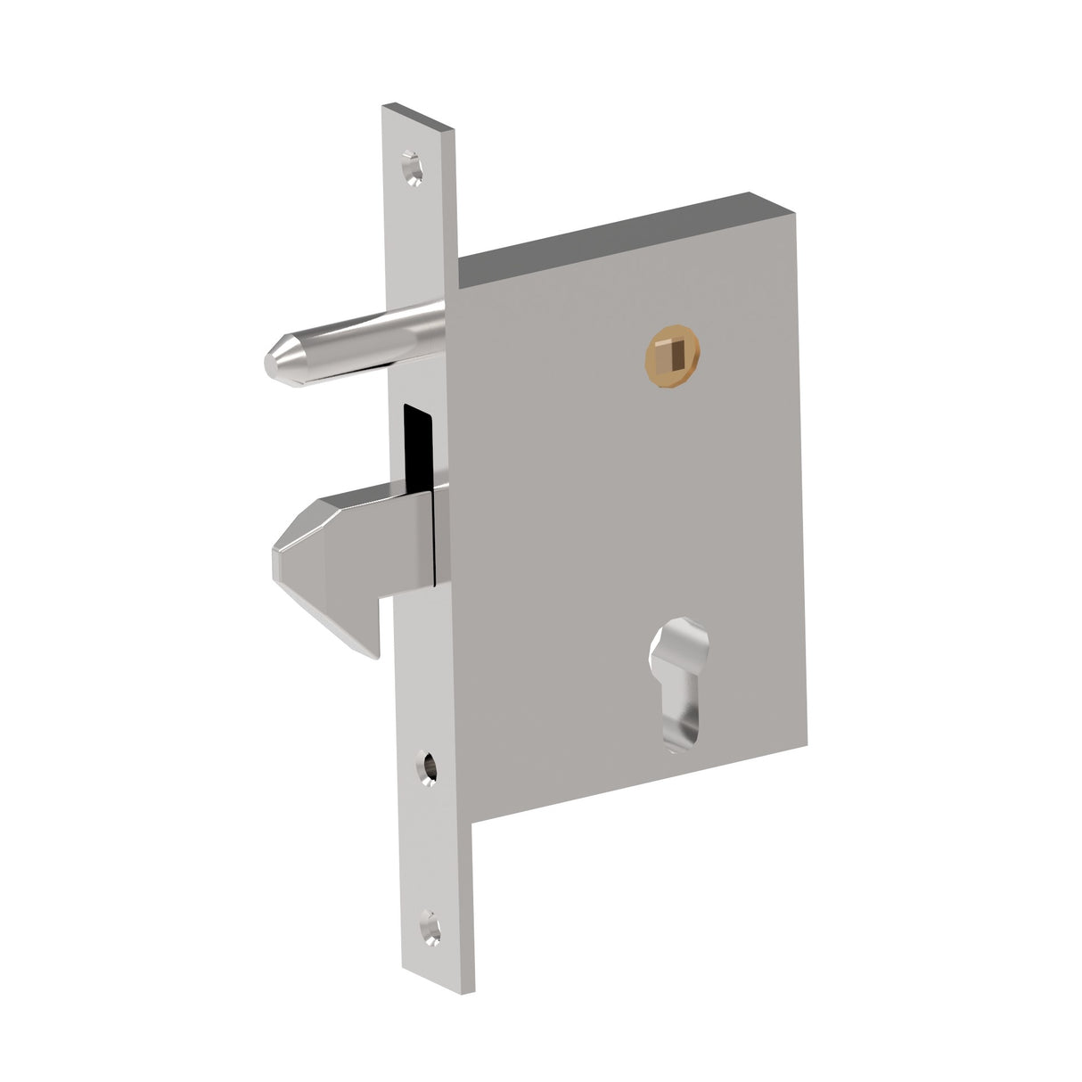 Hackenschloss mit Gegenplatte 72x60mm