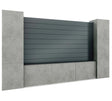 Aluminium Zaun-Set mit Vollfüllung 20x120, 1,2x2m