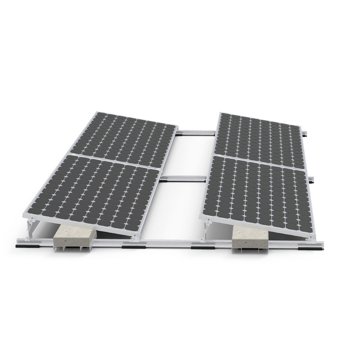Set for flat roof 2x2 east/west - PRO S 10°