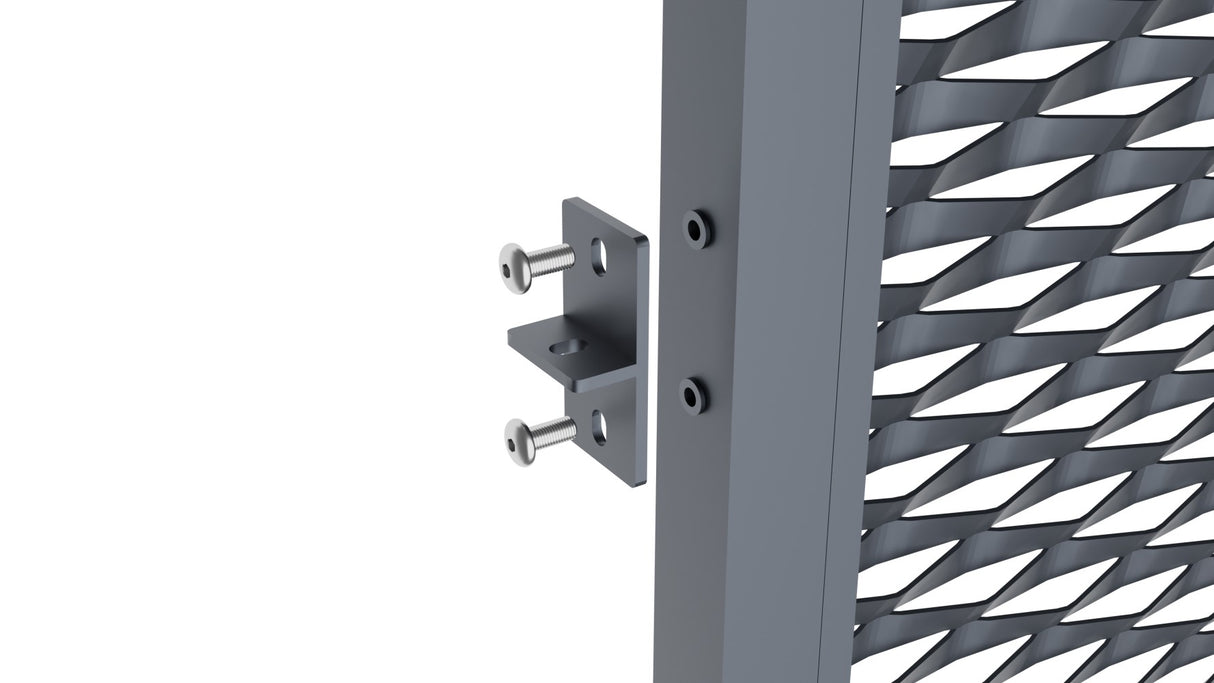 Aluminium-Zaunfeld 2000x1200mm Streckmetall anthrazit.