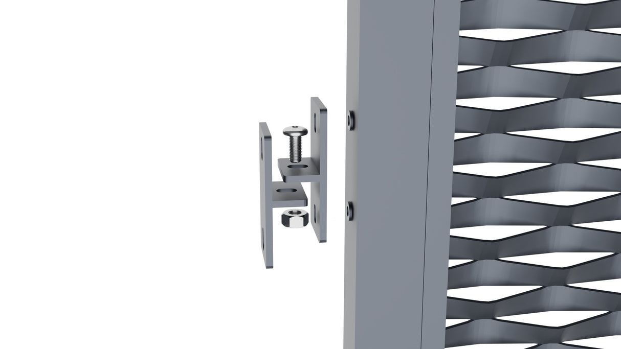 Aluminium-Zaunfeld 2000x1200mm Streckmetall anthrazit.