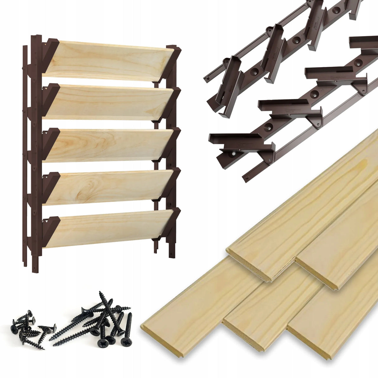 Bewegliches Kunststoffsystem - Jalousien - Paar (links + rechts)