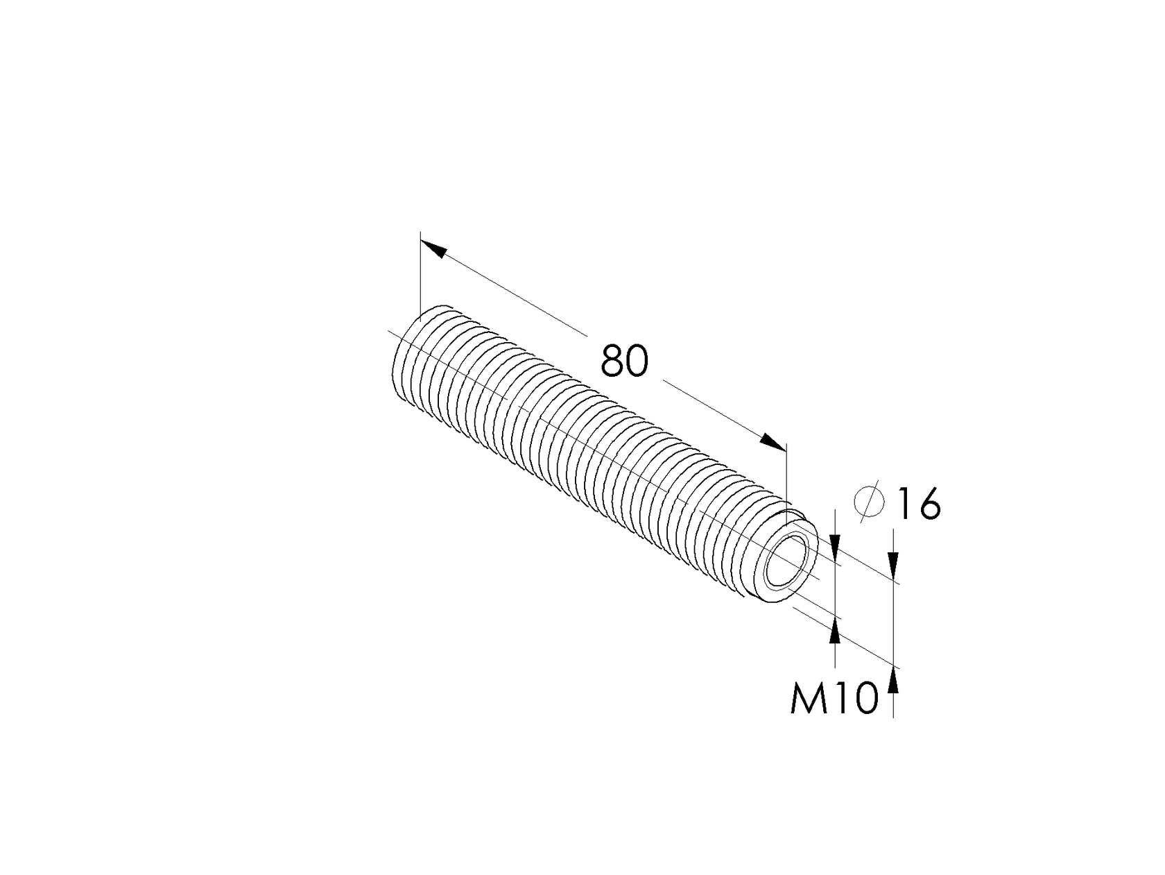 Edelstahlanker für schwere Lasten, INOX, M10