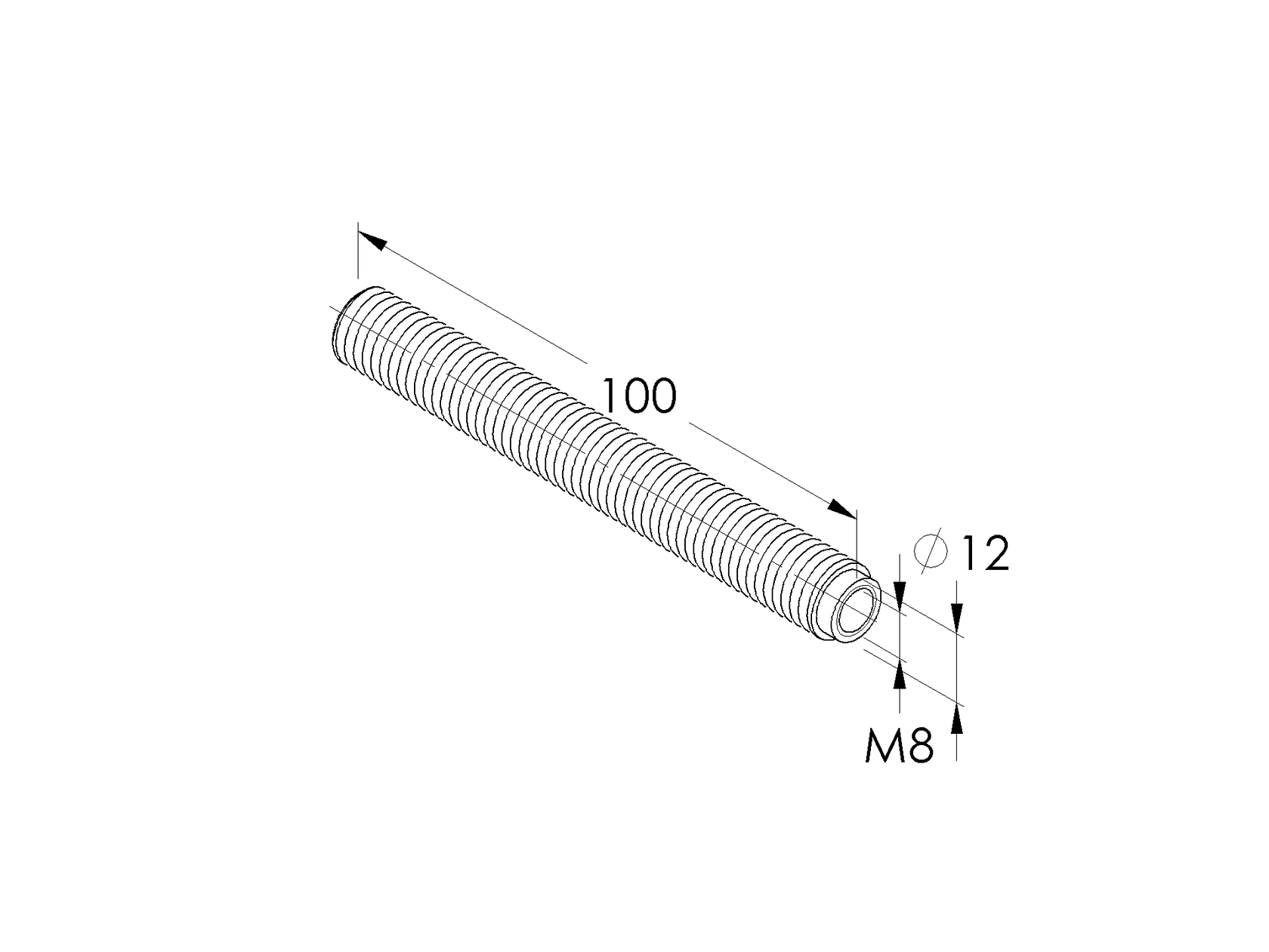 Edelstahlanker für schwere Lasten, INOX, M8
