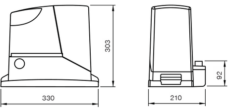 NICE Antrieb für Schiebetore, max. 1000 kg mit Lichtschranken