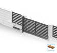 Aluminium selbsttragendes Schiebetor 6x2,125m mit Füllung 20x100 R7016