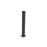 Verzinkter Pfosten 60x40mm mit Fußplatte und PVC-Kappe, 1200mm - Anthrazit RAL 7016