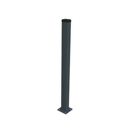 Pfosten 60x40mm mit Fuß ZnPVC 1600mm anthrazit
