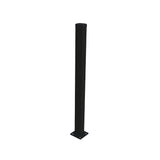 Pfosten 60x40mm mit Fuß ZnPVC 1800mm schwarz matt