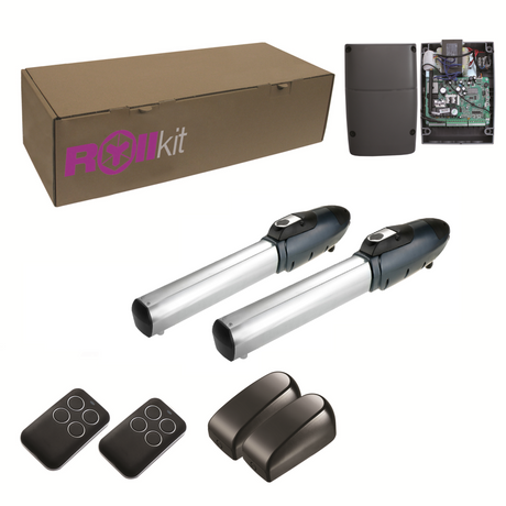ROLLKIT-Antrieb für zweiflügeliges Tor, Set mit Fotozellen