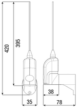 Antenne CAME 433,9 MHz mit Koax. Kabel 5m