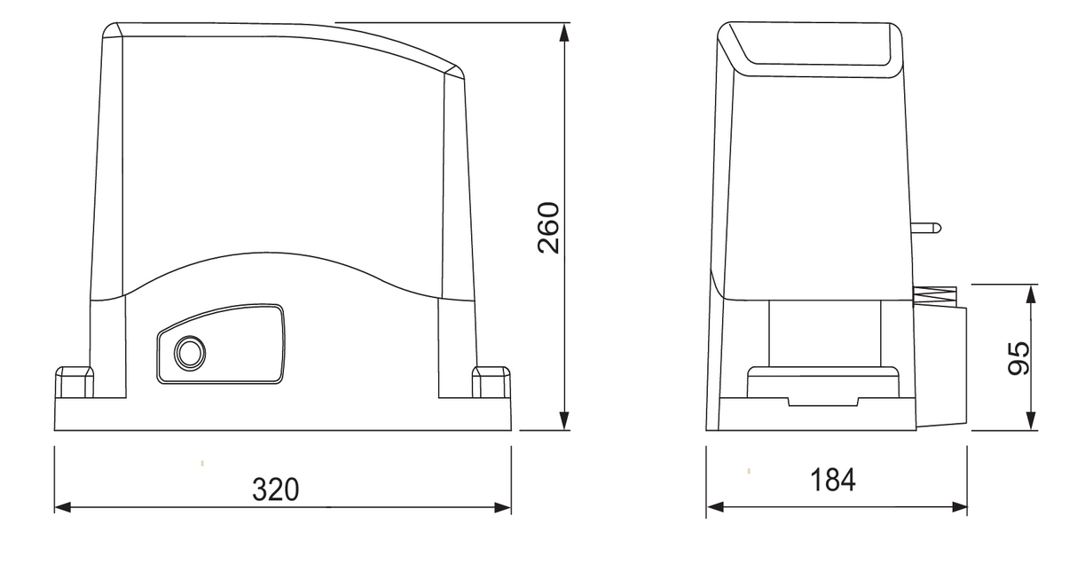 KEY Schiebetorantrieb kit, max 800kg,