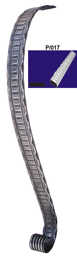 Zierelement - Handlauf Volute 180x600, P/017-40x5m