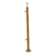 Pfosten BUCHE, obere Befestigung - links AISI304+BUCHE,