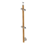 Pfosten EICHE D42,4 - 4xHalter, h=100cm, BK-Treppe