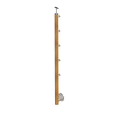 Pfosten EICHE (OAK) D50mm, 5xd12mm, h=100cm, BK-Treppe