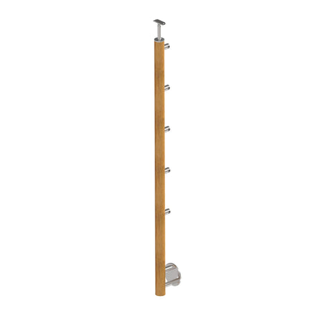 Pfosten EICHE (OAK) D50mm, 5xd12mm, h=100cm, BK-Treppe