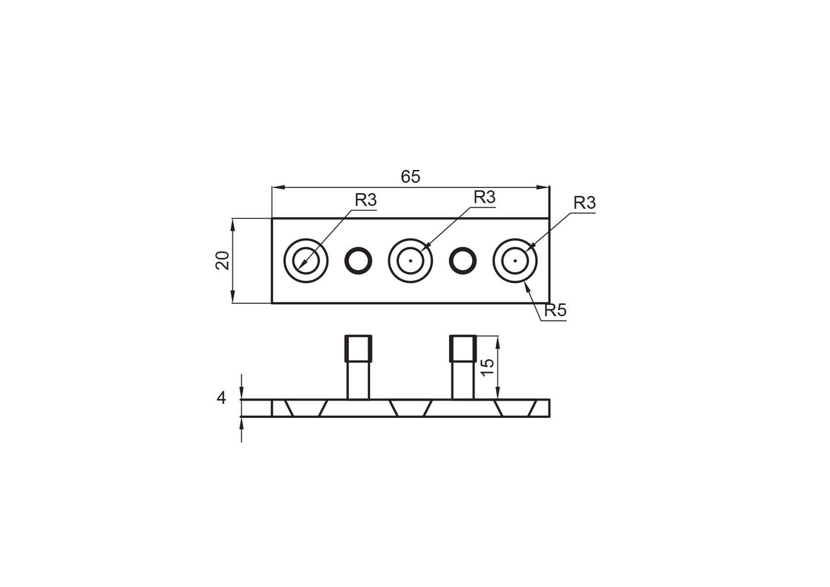 Bodenführung - für Holzschiebetür AISI304,
