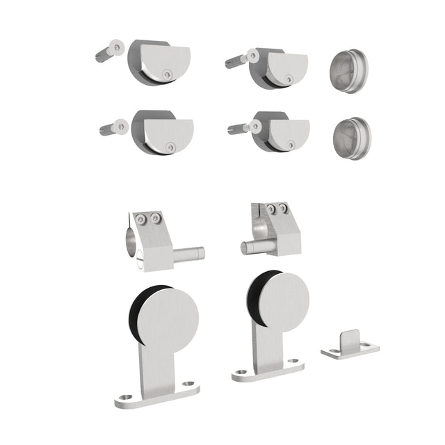 Holztür - Schiebetürsystem - Oberführung INOX