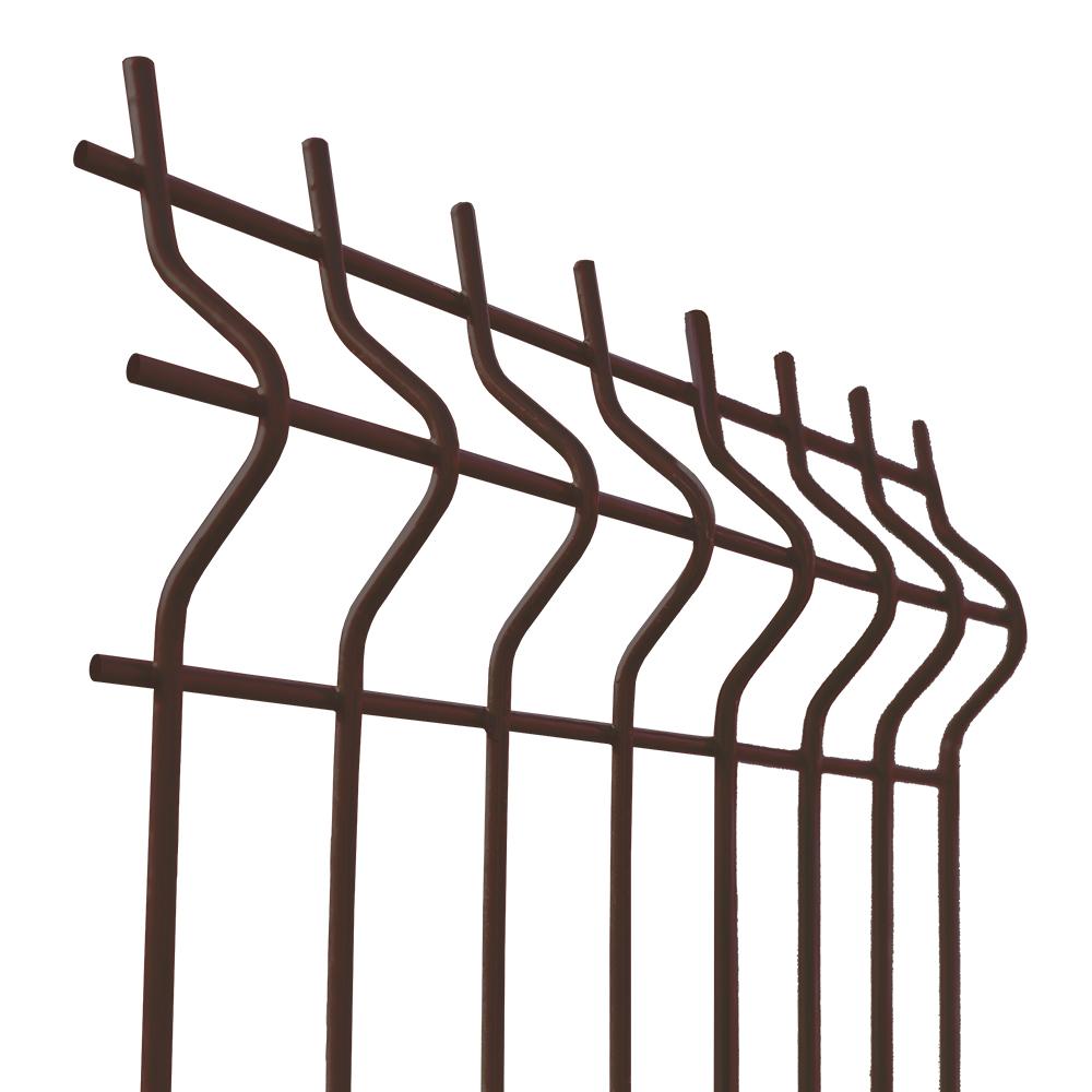 Zváraný plotový panel 3D ZnPVC 2500x1030x4mm hnedá