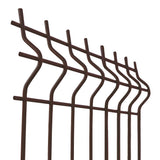 Welded fence panel 3D ZnPVC 2500x1530x4mm brown