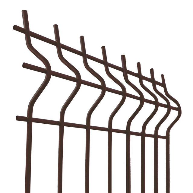 Welded fence panel 3D ZnPVC 2500x1530x4mm brown
