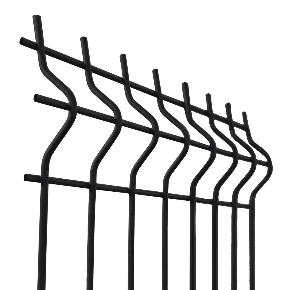 Geschweißtes Zaunfeld 3D ZnPVC 2500x1730x4mm schwarz