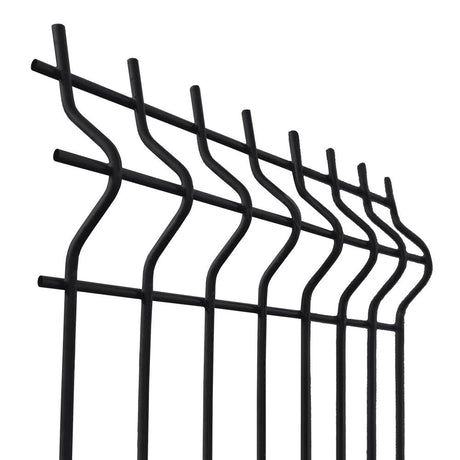 Geschweißtes Zaunfeld 3D ZnPVC 2500x1230x4mm schwarz