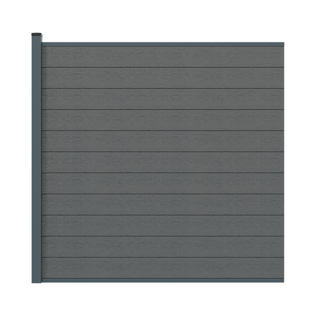 WPC Zaunset mit einem 1850mm Pfosten BIANKA grau