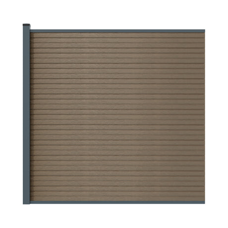 WPC Zaunset mit Pfosten 1850mm AURORA braun