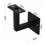 Handlaufhalter an die Wand, Schwarz, Fe