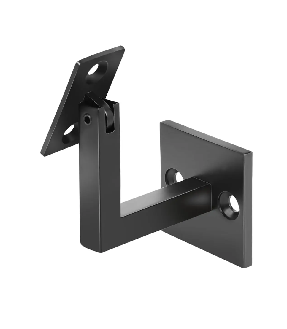 Handlaufhalter an die Wand - einstellbar, Schwarz, Fe