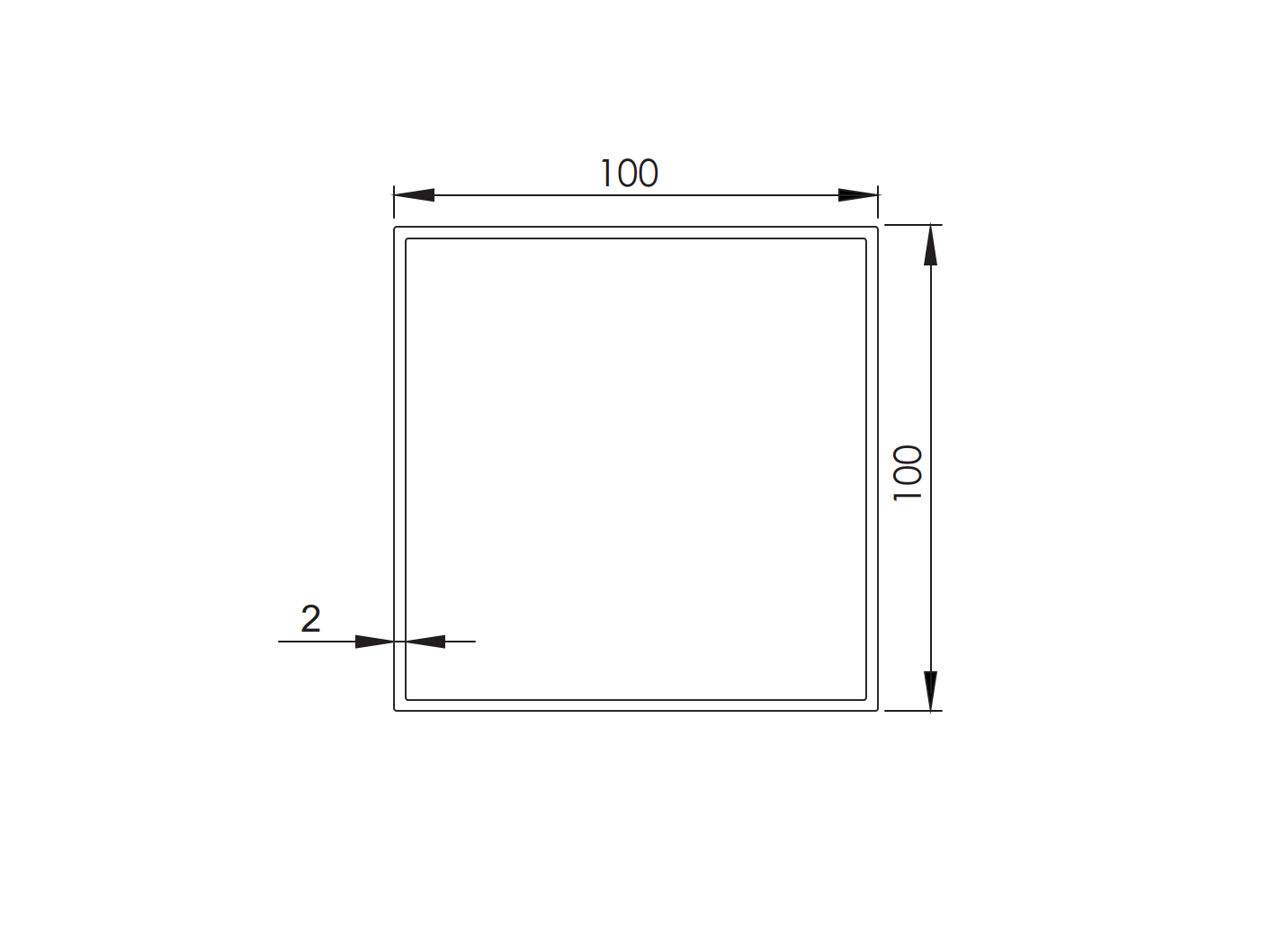Profil pozinkovaný  JP 100 x 100 x 2 mm - 6000
