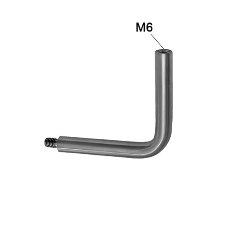 Handlaufhalter an die Wand AISI304, d12, M6, 80x75