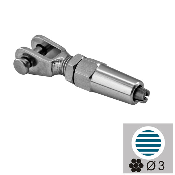 Inox cable clamp