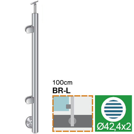 Endpfosten, Seitenverankerung - links - grade