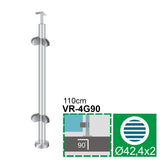Eckpfosten, Oberverankerung - grade AISI304, D42,4