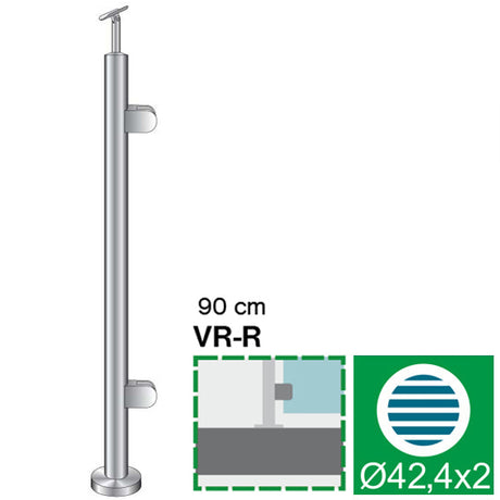 Eckpfosten, Oberverankerung - rechts - grade AISI3