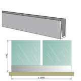 Alluminiumprofil für Glasgeländer 2500x1000mm