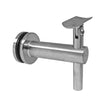 Glass-mounted handrail bracket