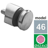 Glashalter Modell 46 AISI316, D42,4x2/D30/H15/T6-1