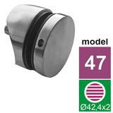 Glashalter Modell 47 AISI316, D42,4x2/D50/H10/T8-1