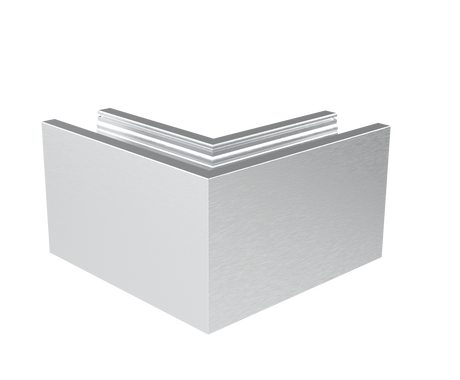 Ecke IN für Aluprofil mit Oberverankerung AL/ELOX/