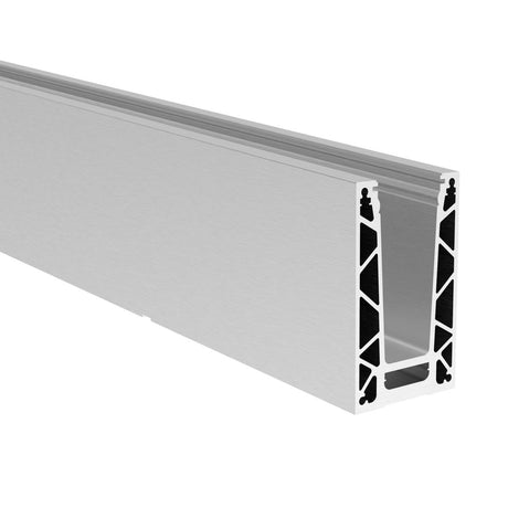 Aluprofil für Ganzglasgeländer - Oberverankerung